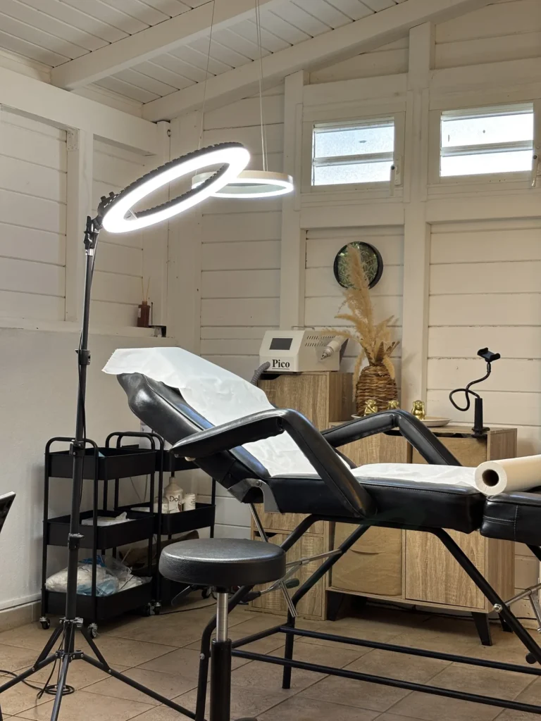 Cabine de soins du NHS Beauty Studio au Gosier, Guadeloupe